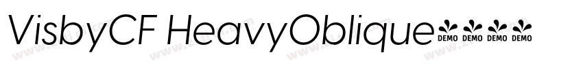 VisbyCF HeavyOblique字体转换